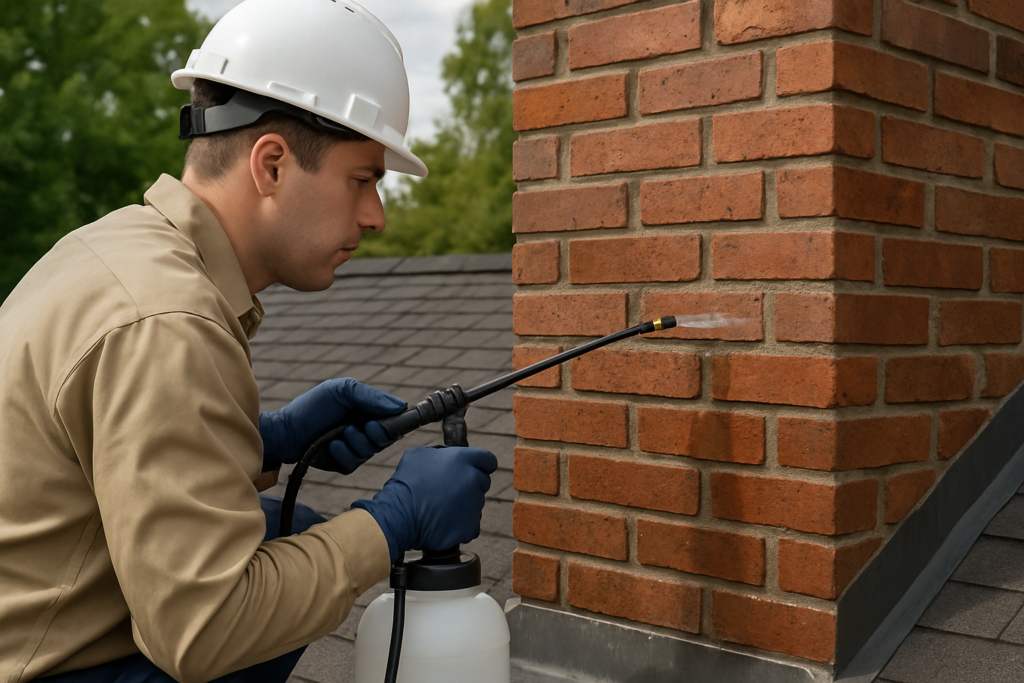 Waterproofing & Flashing — American Chimney Company at work